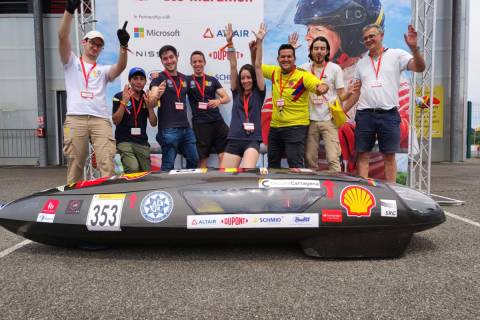 El equipo UPCT Solar Team, en Francia.